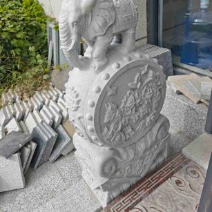 铜川芝麻白抱鼓石 庭院抱鼓石