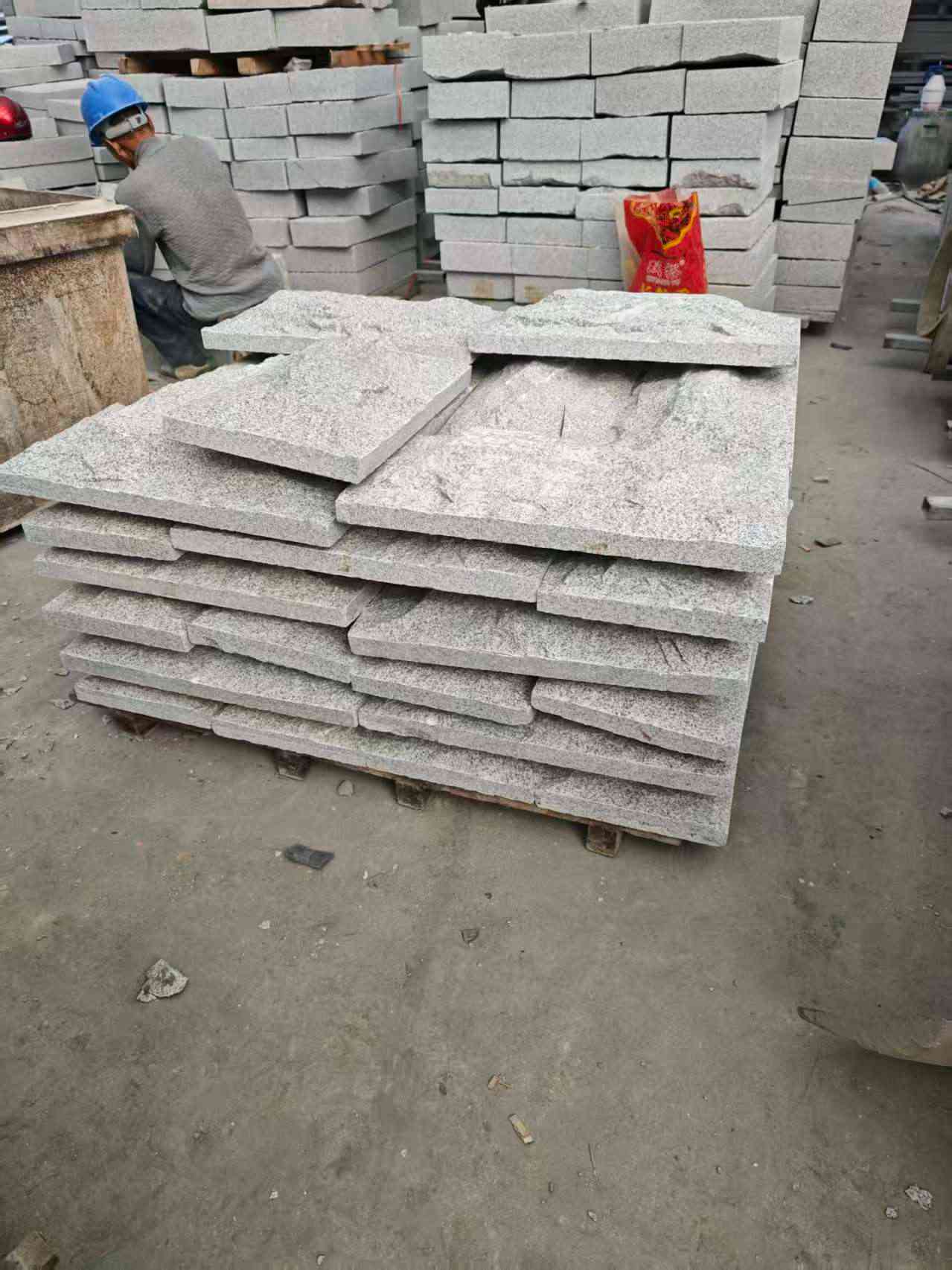 铜川芝麻白蘑菇石，自然面