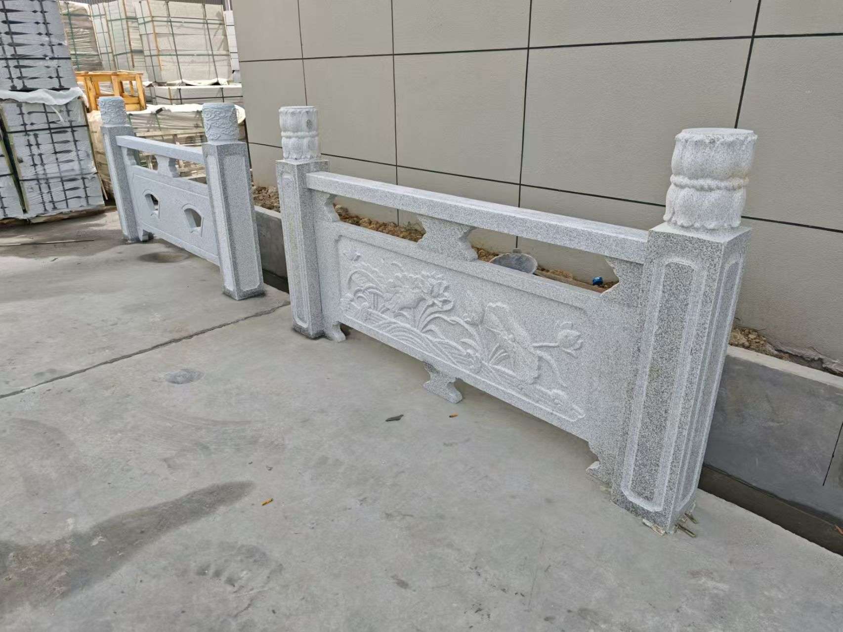 铜川芝麻白河道栏杆 石材栏杆