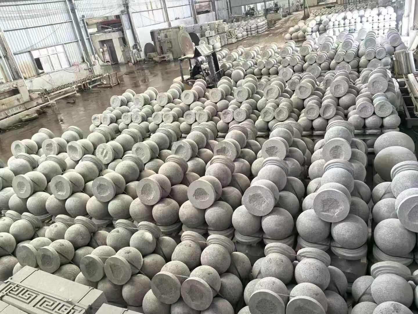 铜川芝麻白圆球 石球 挡车球